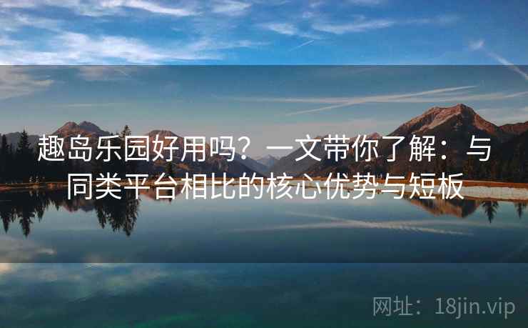 趣岛乐园好用吗？一文带你了解：与同类平台相比的核心优势与短板