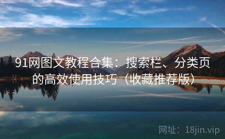 91网图文教程合集:搜索栏、分类页的高效使用技巧(收藏推荐版) 91网图文教程合集:搜索栏、分类页的高效使用技巧(收藏推荐版)