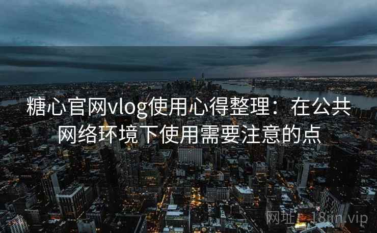 糖心官网vlog使用心得整理：在公共网络环境下使用需要注意的点