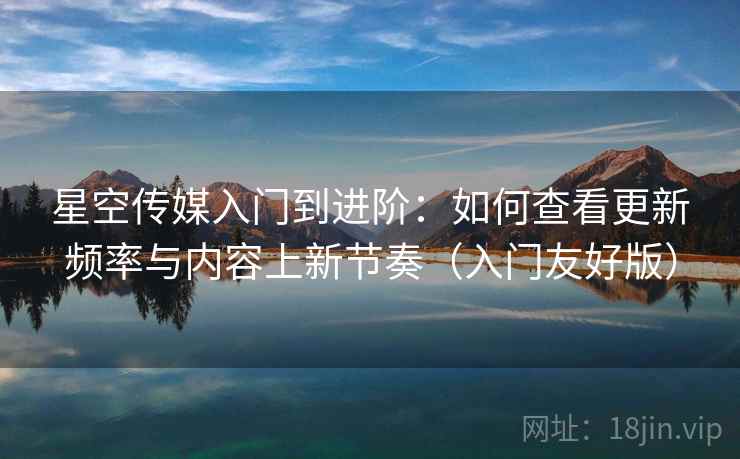 星空传媒入门到进阶：如何查看更新频率与内容上新节奏（入门友好版）