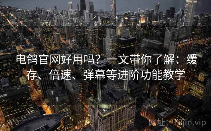 电鸽官网好用吗？一文带你了解：缓存、倍速、弹幕等进阶功能教学